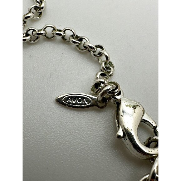 Silver Tone Multi Circle Link Necklace Circular Statement Adjustable - Picture 6 of 9